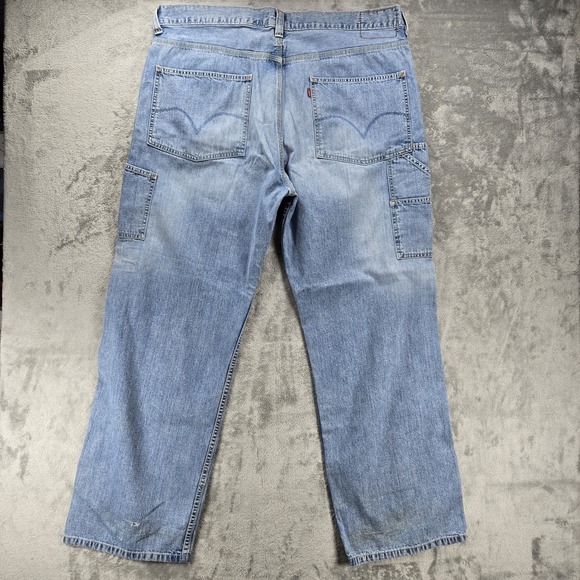 Vintage Levi's Men's Carpenter Jeans 40x32 Baggy Skater Grunge Y2K - Picture 2 of 10